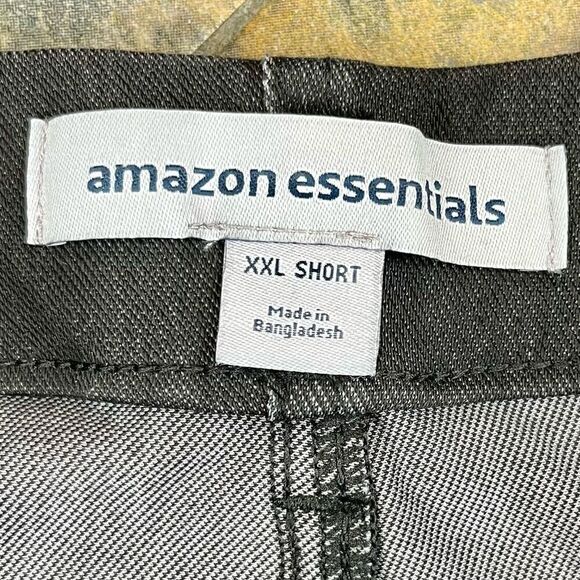 NWT Amazon Essentials Washed Grey Denim Look Pants XXL Short - Picture 4 of 7